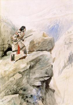 Crow Sheep Hunter Artwork by Charles Marion Russell