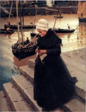 Mujer Mayor Artwork by Enrique Martinez Cubells