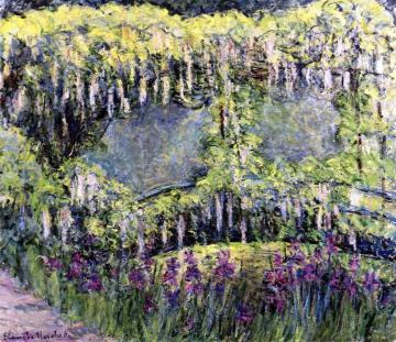 The Japanese Bridge in Monet's Garden Artwork by Blanche Hoschedé-Monet