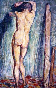 Male Figure from the Back Artwork by Christian Rohlfs