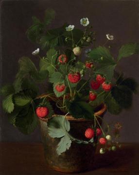 Strawberries in a Pot Artwork by Otto Didrik Ottesen
