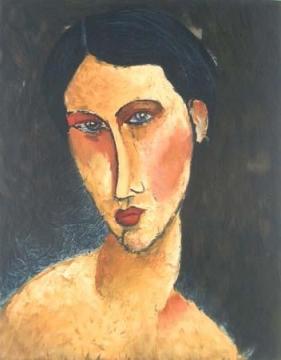 Young Girl with Blue Eyes Artwork by Amedeo Modigliani