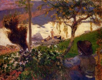 Breton Boy by the Aven River Artwork by Paul Gauguin