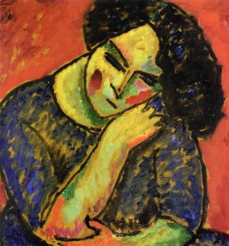 Portrait of a Woman Artwork by Alexej Jawlensky