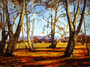 Sycamores Artwork by William Wendt