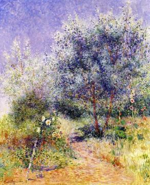 Garden with White Rose Bush Artwork by Ferdinand du Puigaudeau