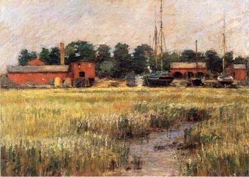 The Ship Yard Artwork by Theodore Robinson