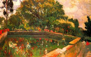 El estanque Artwork by Joaquin Mir Trinxet