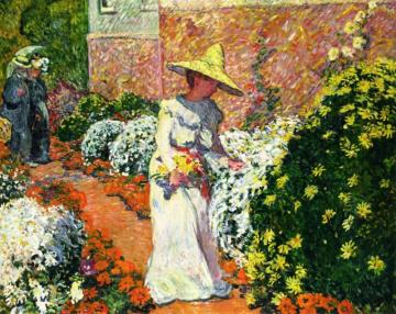 Madame Valtat In The Garden At Anthéor Artwork by Louis Valtat