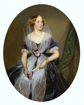 Portrait Of A Noble Lady Artwork by Ferdinand Georg Waldmuller