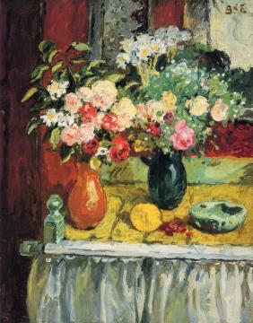 Still Life With Flowers Artwork by Georges D'espagnat