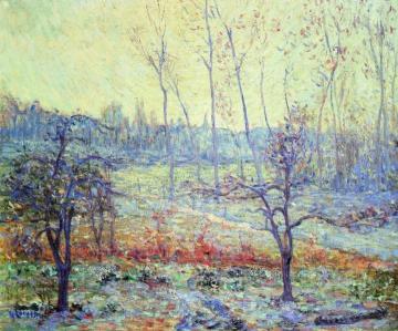 Landscape of Givre in the Mist Artwork by Gustave Loiseau
