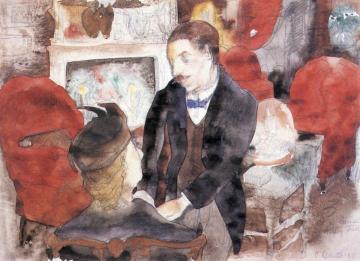 At A House On Harley Street, Illustration No. 1 For Henry James The Turn Of The Screw Artwork by Charles Demuth