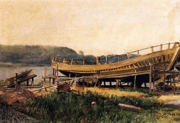 Shipbuilding, Ipwich Artwork by Winslow Homer