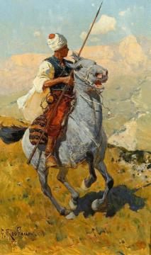 Circassian Rider Artwork by Franc Alekseevic Rubo