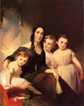 Portrait of Mrs. James Robb and Her Three Children Artwork by Thomas Sully