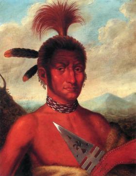 Moanahonga (great Walker), An Iowa Chief Artwork by Charles Bird King