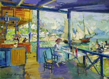 Pier In Gurzuf Artwork by Constantin Alexeevich Korovin
