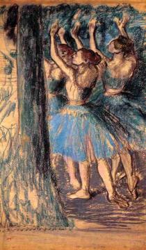 Group of Dancers, Tree Decor Artwork by Edgar Degas
