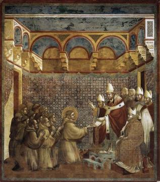 Legend Of St Francis: 7. Confirmation Of The Rule (upper Church, San Francesco, Assisi) Artwork by Giotto di Bondone
