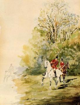Hunting Artwork by Henri de Toulouse-Lautrec