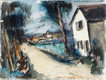 Street With A White House Artwork by Maurice De Vlaminck