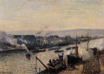 The Port of Rouen, Saint-Sever Artwork by Camille Pissarro