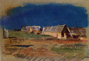 Landscape in Brittany, Peyrelebade Artwork by Odilon Redon