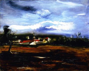 Clouds Over A Village Artwork by Maurice De Vlaminck