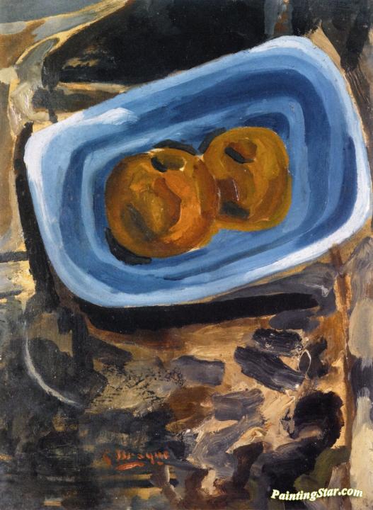 Two Apples Artwork by Georges Braque