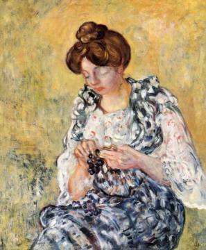 Woman With Grapes Artwork by Louis Valtat