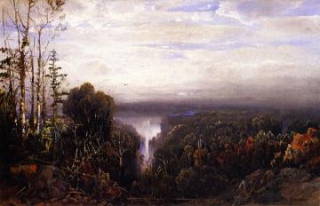 Distant Waterfall Artwork by William Louis Sonntag