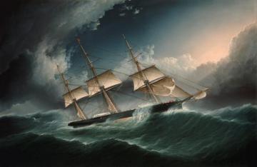 The Clipper "eagle" In A Storm Artwork by James E. Buttersworth