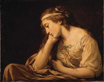 Melancholy Artwork by Louis Jean François Lagrenée