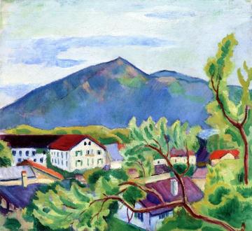 Spring Landscape in Tegernsee Artwork by August Macke