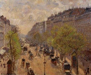 Boulevard Montmartre: Spring Artwork by Camille Pissarro