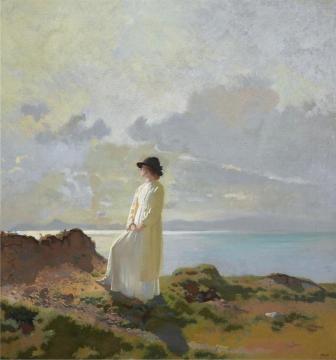In the cliffs, Dublin bay, morning Artwork by Sir William Orpen