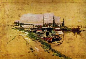 Seine in Bougival Artwork by Giovanni Boldini
