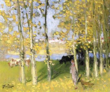 Cows by the River Artwork by Pierre Eugène Montézin