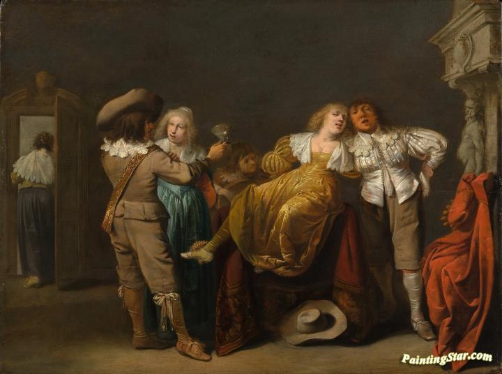 A Party of Merrymakers Artwork by Pieter Quast