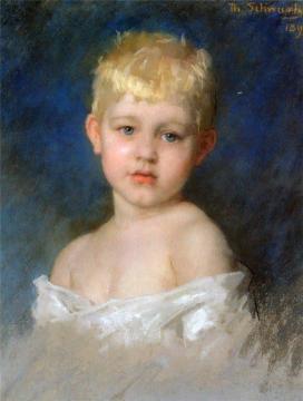 Portrait Of Young Boy Artwork by Therese Schwartze