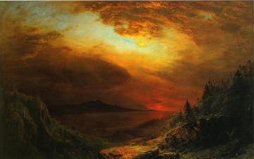 Twilight Mount Desert Island, Maine Artwork by Frederic Edwin Church