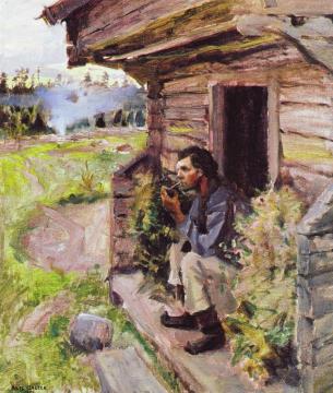 Evening Peace Artwork by Akseli Gallen-Kallela