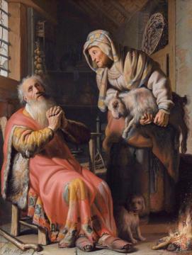 Tobit And Anna With The Kid Goat Artwork by Rembrandt van Rijn