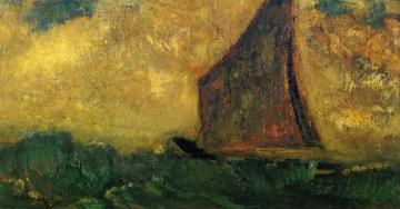 The Mysterious Boat Artwork by Odilon Redon