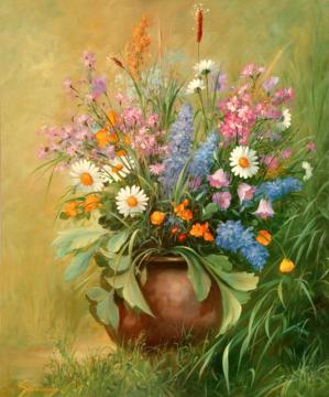 Meadow Flowers Artwork by Heinz Scholnhammer