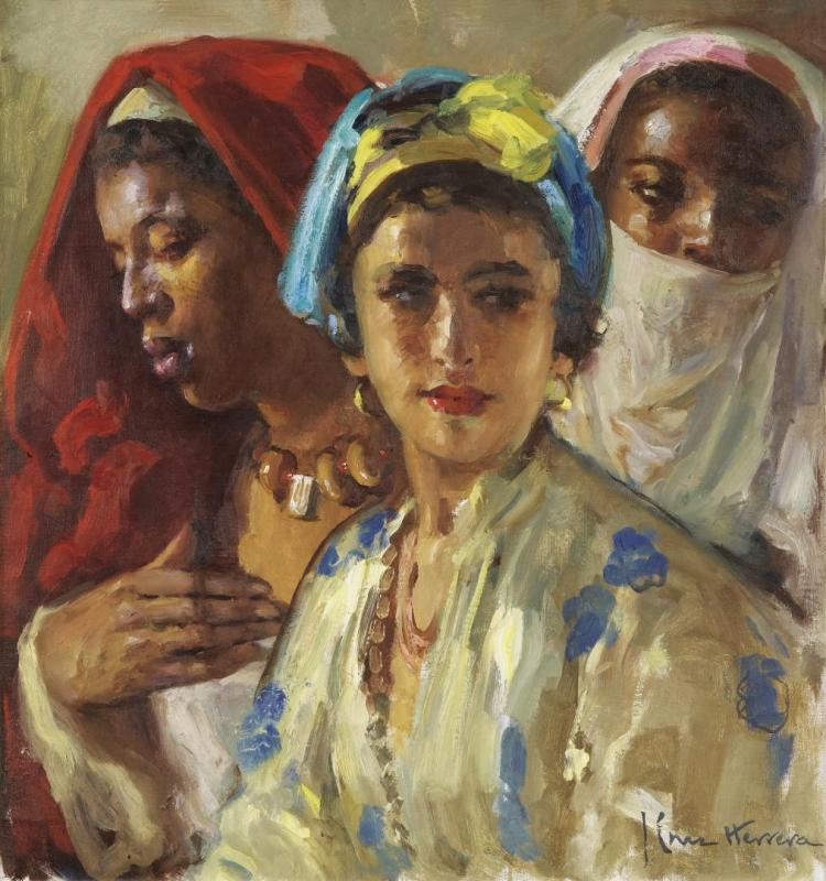 Three Moroccan Beauties Artwork by José Cruz Herrera