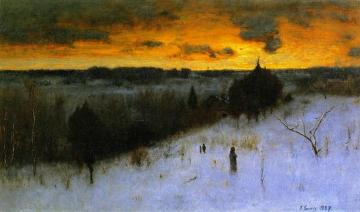 Winter Evening Artwork by George Inness
