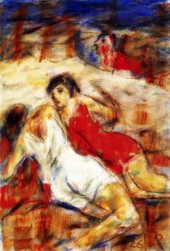 Girls on the Beach Artwork by Christian Rohlfs