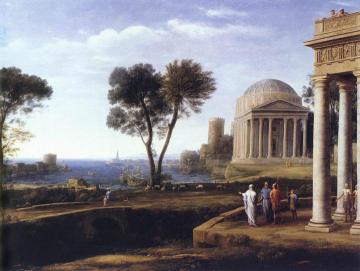 Landscape with Aeneas at Delos Artwork by Claude Lorrain